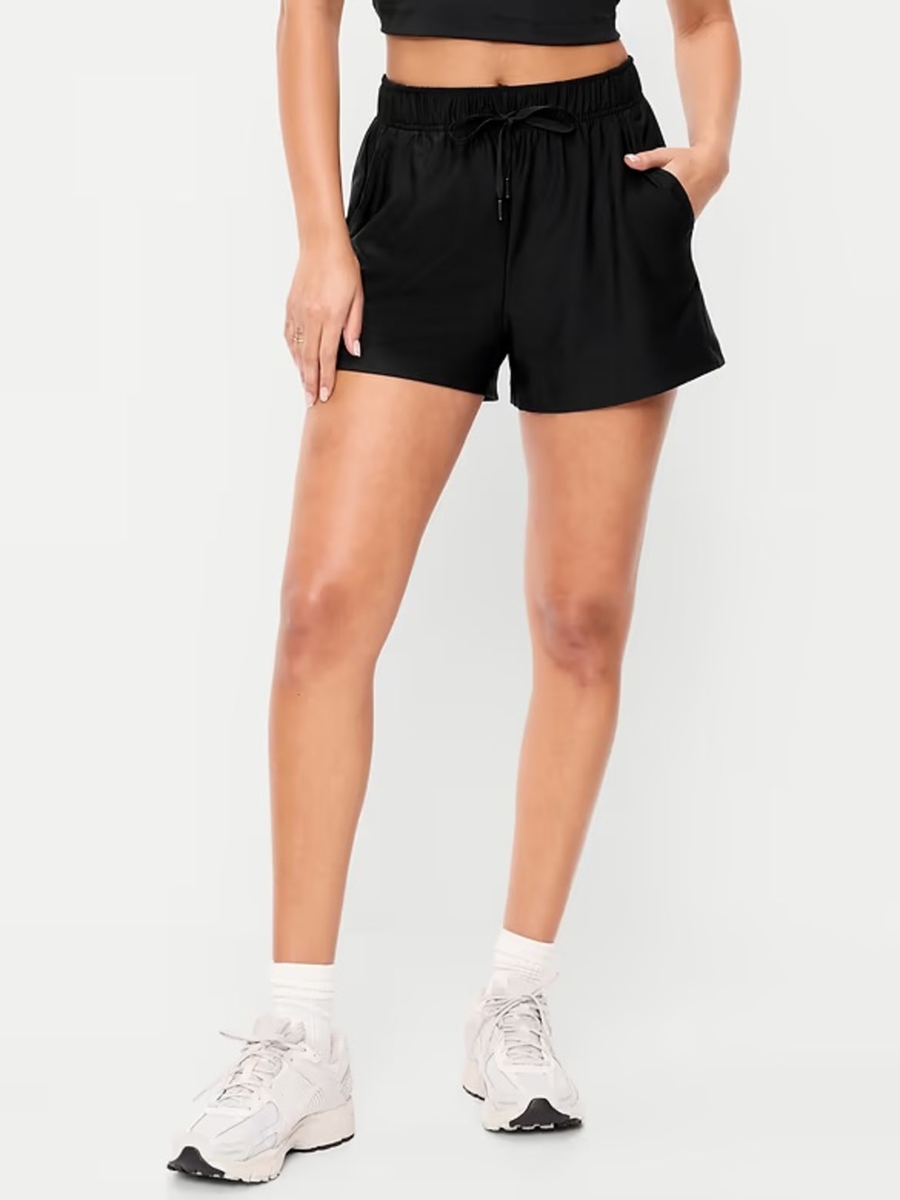 Old Navy Black Elastic-Waist Athletic Shorts